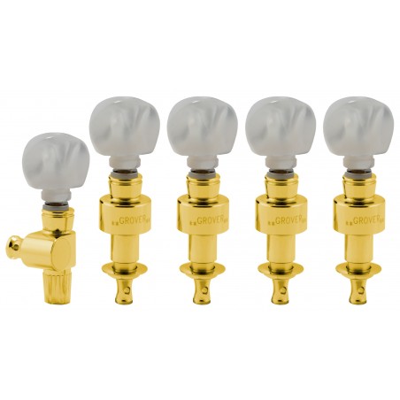 Grover 124G5 Geared Banjo Pegs with Round Pearloid